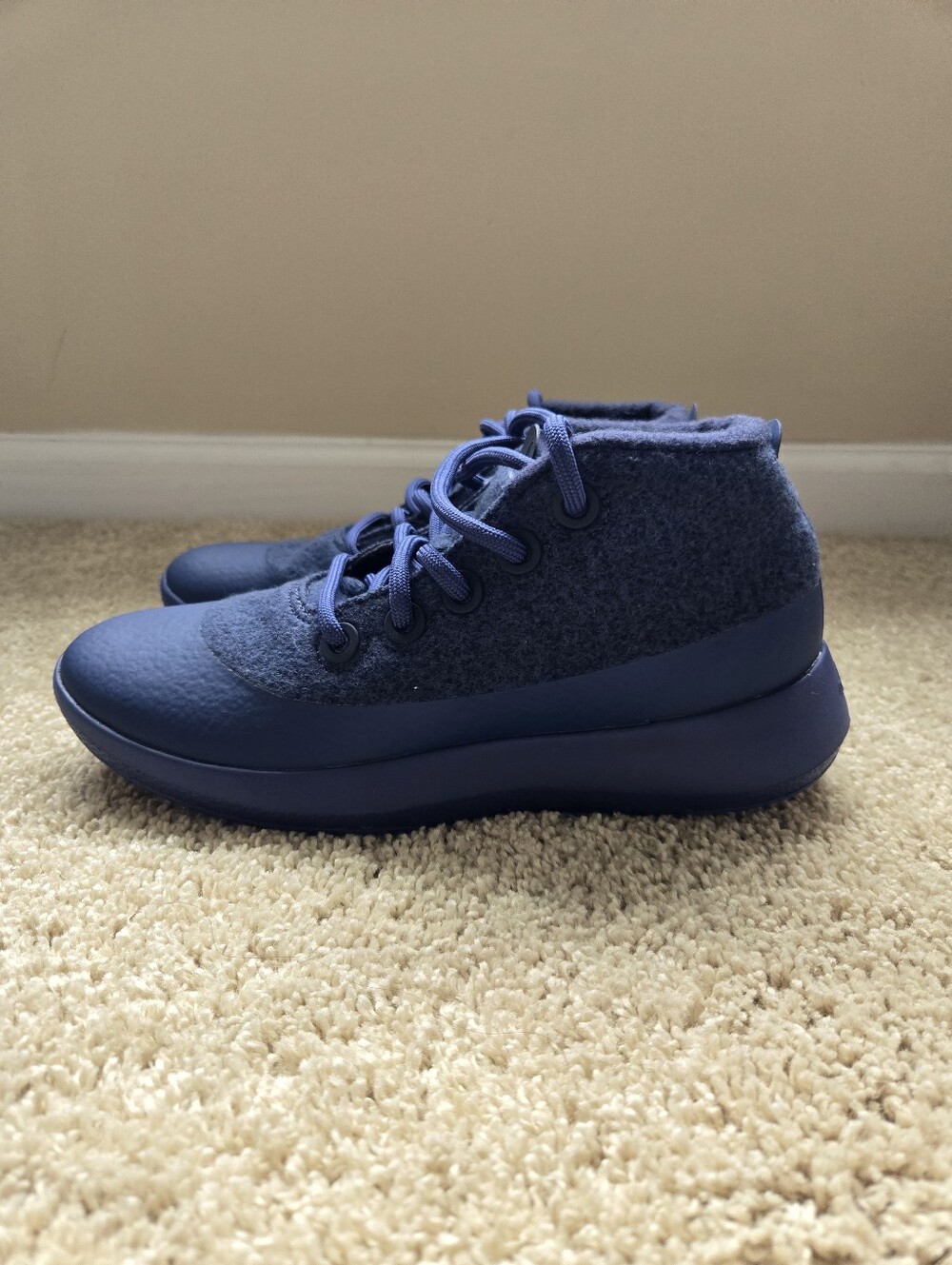 Allbirds Wool High Top Runners Womens 9 Blue Lace Up - Picture 3 of 10